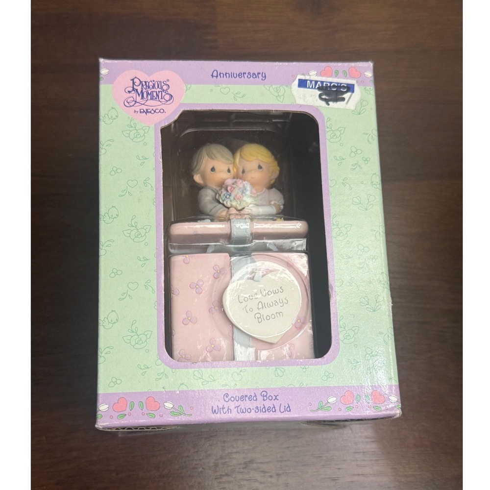 Precious Moments Anniversary Covered Box Love Vows To Always Bloom 899151 Enesco